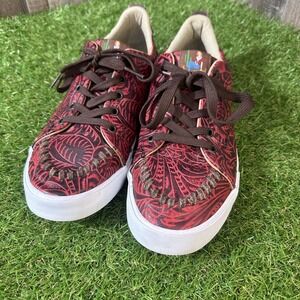 Reba By Justin Red&Black RM072‎ Women's Size 11 Shoe